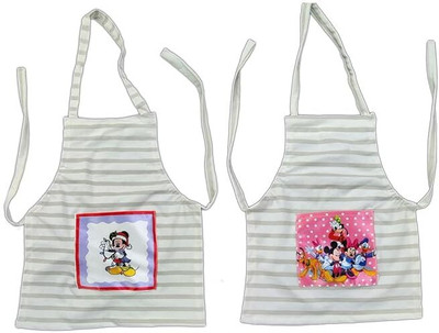 MY HOME Cotton Home Use Apron - XS(Multicolor, Pack of 2)