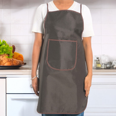 KUBER INDUSTRIES PVC Home Use Apron - Free Size(Brown, Single Piece)
