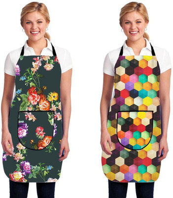 Acoma PVC Chef's Apron - Free Size(Black, Pack of 2)