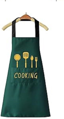 ABlue Clipper PVC Home Use Apron - Free Size(Green, Single Piece)