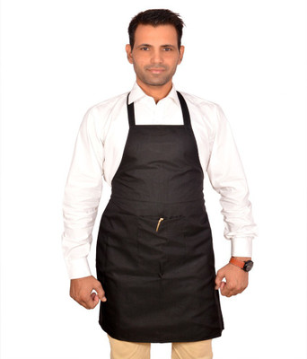 SWITCHON Polyester Chef's Apron - Free Size(Black, Single Piece)