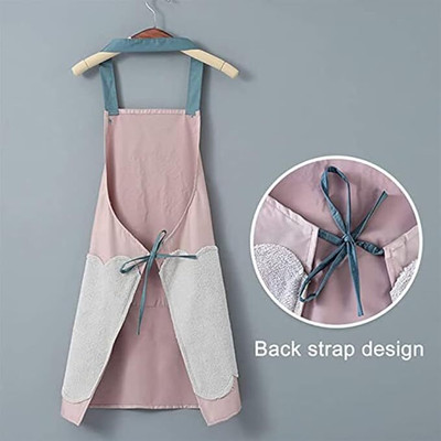 KPDREAMLAND Polyester Home Use Apron - Free Size(Pink, Single Piece)