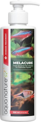 Aquanature Melacure Treats Bacterial Fish Infection for Freshwater Aquaria 500ml Magnetic Aquarium Cleaner