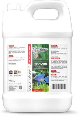 Aquanature PimaCure Treats Fungal Fish Infection for Freshwater Aquaria (1Ltr) Magnetic Aquarium Cleaner