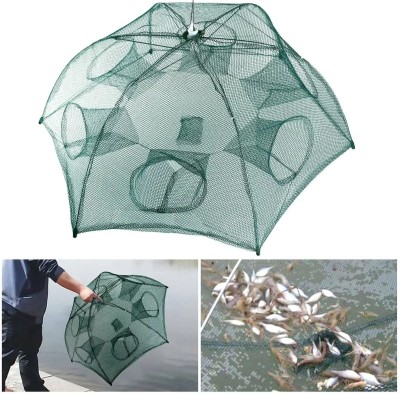 DFN 6 HOLE IMPORTED FISHING NET TRAP CAGE NET IMPORTED BAIT NET Aquarium Fish Net(50 cm x 50 cm)