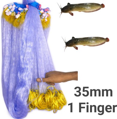 MS NET 1.5 FINGER 35mm GILLNET LEAD SINKER, HEIGHT 6 FT, UP LENGHT 50 FT Aquarium Fish Net(1524 cm x 152 cm)