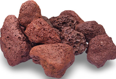 Indian Red Rocks Takku Natural Red Lava Rock 950gm 20-30pc River Rock Planted Substrate ...