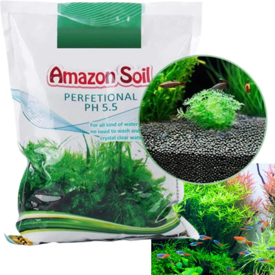 Scroll Store Aquarium Soil 1L Aqua Soil Planted Substrate(Grey, 1 kg)