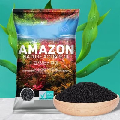 VAYINATO Nepall 9 Litre Natural Soil for Aquarium Fish Tank Aqua Soil Planted Substrate(Black, 9 kg)