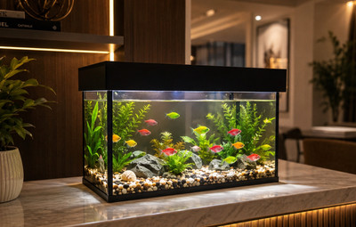HORMONE AQ12X6X6HLT001 Rectangle Aquarium Tank(7 L)