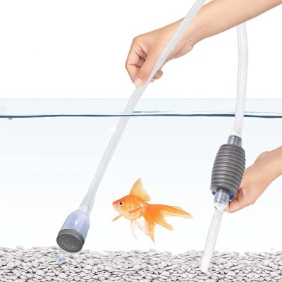 VAYINATO Yee Grey Aquarium Fish Tank Water Changing Syphon Pipe 1.5 M Aquarium Tool