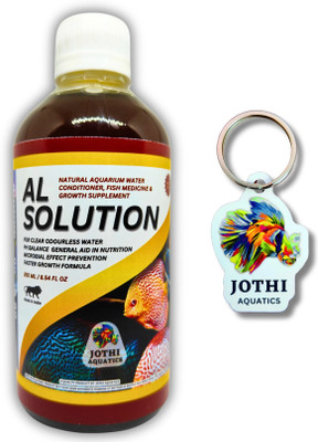 Jothi Aquatics AL- Solution - Almond Leaf extract based Aquarium water conditioner & Medicine Aquatic Plant Fertilizer(250 ml)