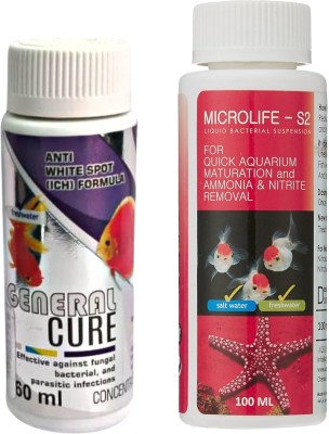 Foodie Puppies Aquatic Remedies Combo of General Cure (60ml) + Micro Life S2 (100ml) Aquatic Plant Fertilizer(160 ml)