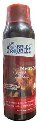 BUBBLES N TROUBLES MetroCare Treatment 100ml, Safe for Scaled and Scaleless Fish Aquatic Plant Fertilizer(100 ml)