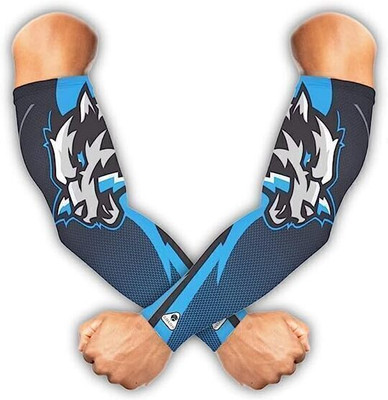 SUBHUSHA Polyester, Nylon Arm Sleeve For Men & Women(Free, Blue)