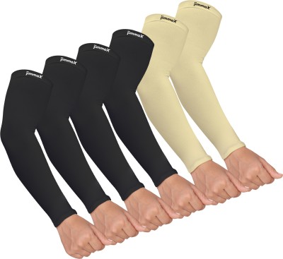 Jimmox Nylon Arm Sleeve For Men & Women(Free, Black, Beige)