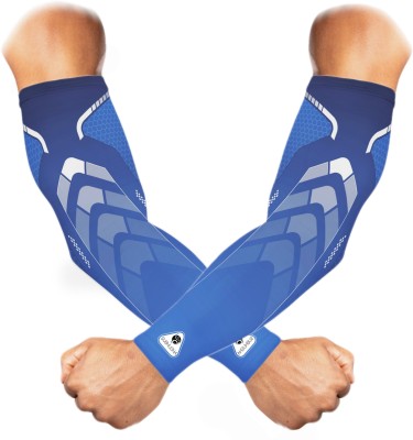 SUBHUSHA Polyester, Nylon Arm Sleeve For Men & Women(Free, Blue)