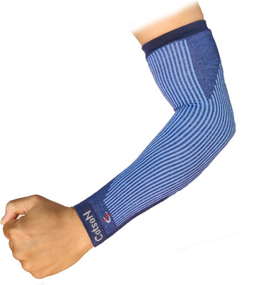 Cotson Cotton Arm Sleeve For Men & Women(Free, Blue)