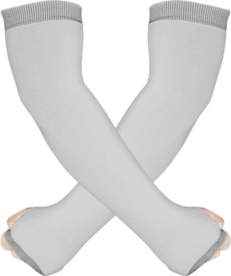 HUSB ™1 Pairs Thumbhole Arm Sleeves Men Women Sunlight Protection Protection Driving Gloves(Grey)