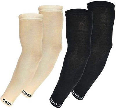 Kalaneet Cotton Arm Sleeve For Men & Women(Free, Black, Beige)