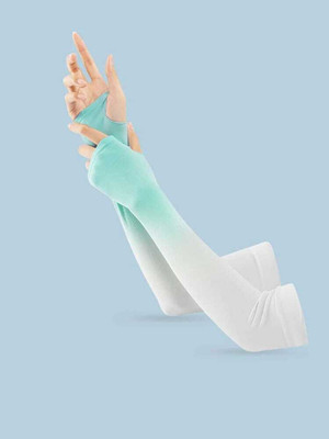 Ogimi Cotton, Polyester Arm Sleeve For Men & Women(Free, Blue)
