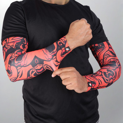 Steelbird Polyester Arm Sleeve For Men & Women(Free, Orange)