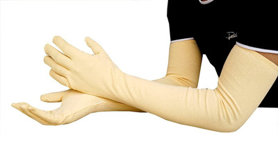 araanshi Cotton Arm Sleeve For Men & Women(Free, Beige)