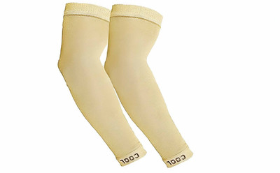 SEMAGO FASHION Cotton Arm Sleeve For Men & Women(Free, Beige)