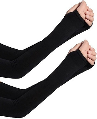 VEMOLI Polyester Arm Sleeve For Men & Women(Free, Black)