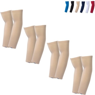 Brrf Polyester Arm Sleeve For Men & Women(Free, Beige)