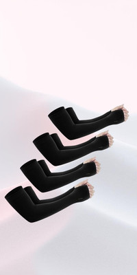 CLOSTIFY Cotton Arm Sleeve For Boys & Girls(Free, Black)