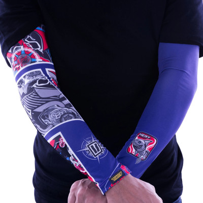 Tiivra Polyester Arm Sleeve For Men & Women(Free, Blue)