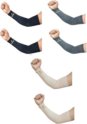 SHEADER Cotton Arm Sleeve For Men & Women(Free, Black, Grey, Beige)