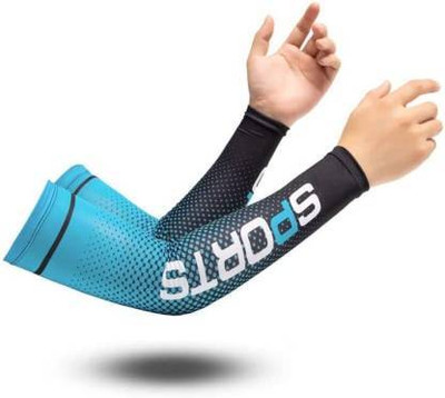 Ogimi Cotton, Nylon Arm Sleeve For Men & Women(Free, Blue)