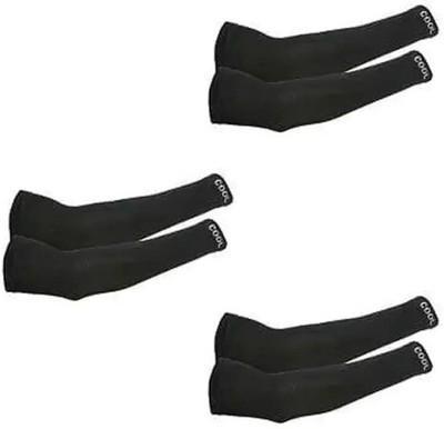 Benicia Nylon Arm Sleeve For Men & Women With Tattoo(Free, Black)