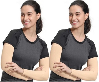 v n traders Cotton Arm Sleeve For Men & Women(Free, Beige)