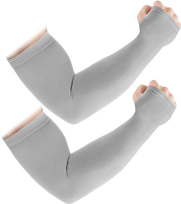 RVH Nylon Arm Sleeve For Men & Women(Free, Grey)