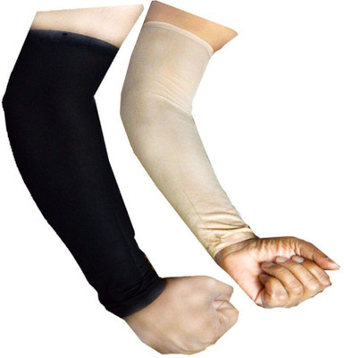 GOSHIV Nylon Arm Sleeve For Men & Women(Free, Black, Beige)