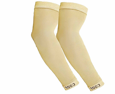 xoalt Cotton Arm Sleeve For Men & Women(Free, Beige)