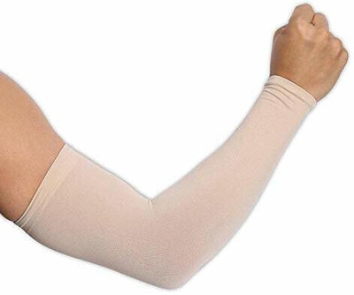 Avomaa Cotton Arm Sleeve For Men & Women(Free, Beige)
