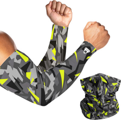 SUBHUSHA Polyester, Nylon Arm Sleeve For Men & Women(Free, Black)