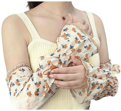 KETKAR Polyester Arm Sleeve For Women(Free, Brown)