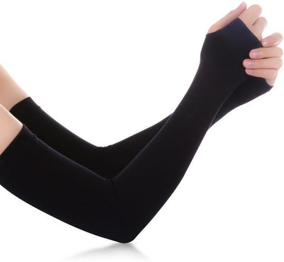 ZURU BUNCH Nylon Arm Sleeve For Men & Women(Free, Black)