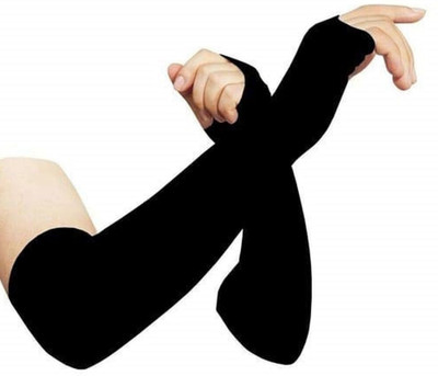 EXITANCE Nylon Arm Sleeve For Men & Women(Free, Black)