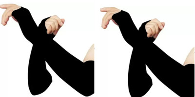 Manu Hut Polyester Arm Sleeve For Boys & Girls(Free, Black)