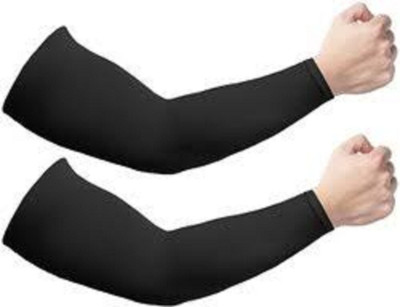 NJ FITTY Cotton Arm Sleeve For Men & Women(Free, Black)