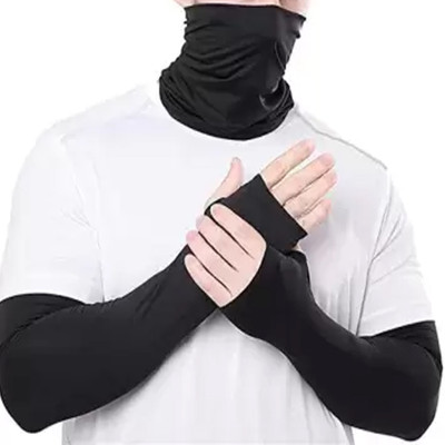 KRISHNA VASTRAM Nylon Arm Sleeve For Men & Women(Free, Black)