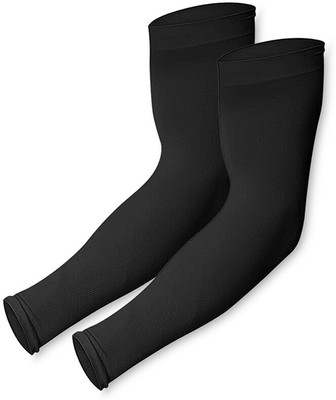 Endless Nylon, Cotton Arm Sleeve For Men & Women(Free, Black)