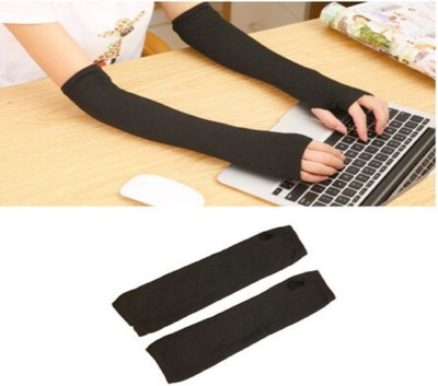 araanshi Cotton Arm Sleeve For Boys & Girls(Free, Black)