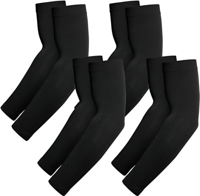 SEBONGO Cotton Arm Sleeve For Boys & Girls(XXL, Black)